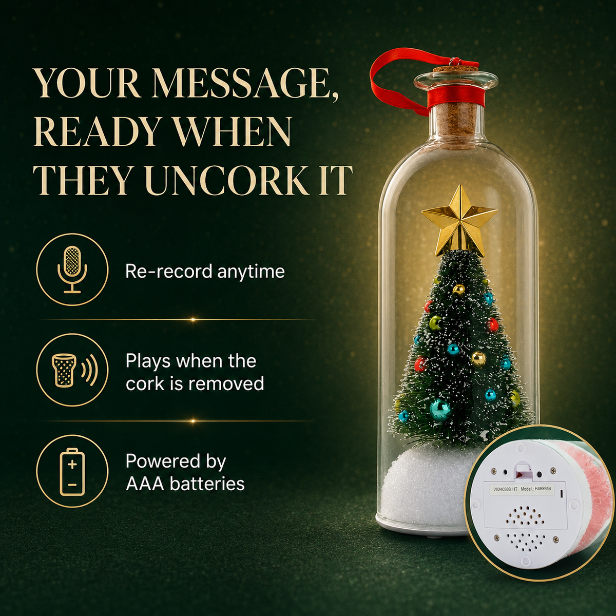 Christmas Keepsake Bottle